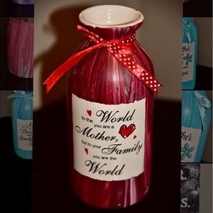 Red ‘Mothers’ Vase - Great gift for mom!!